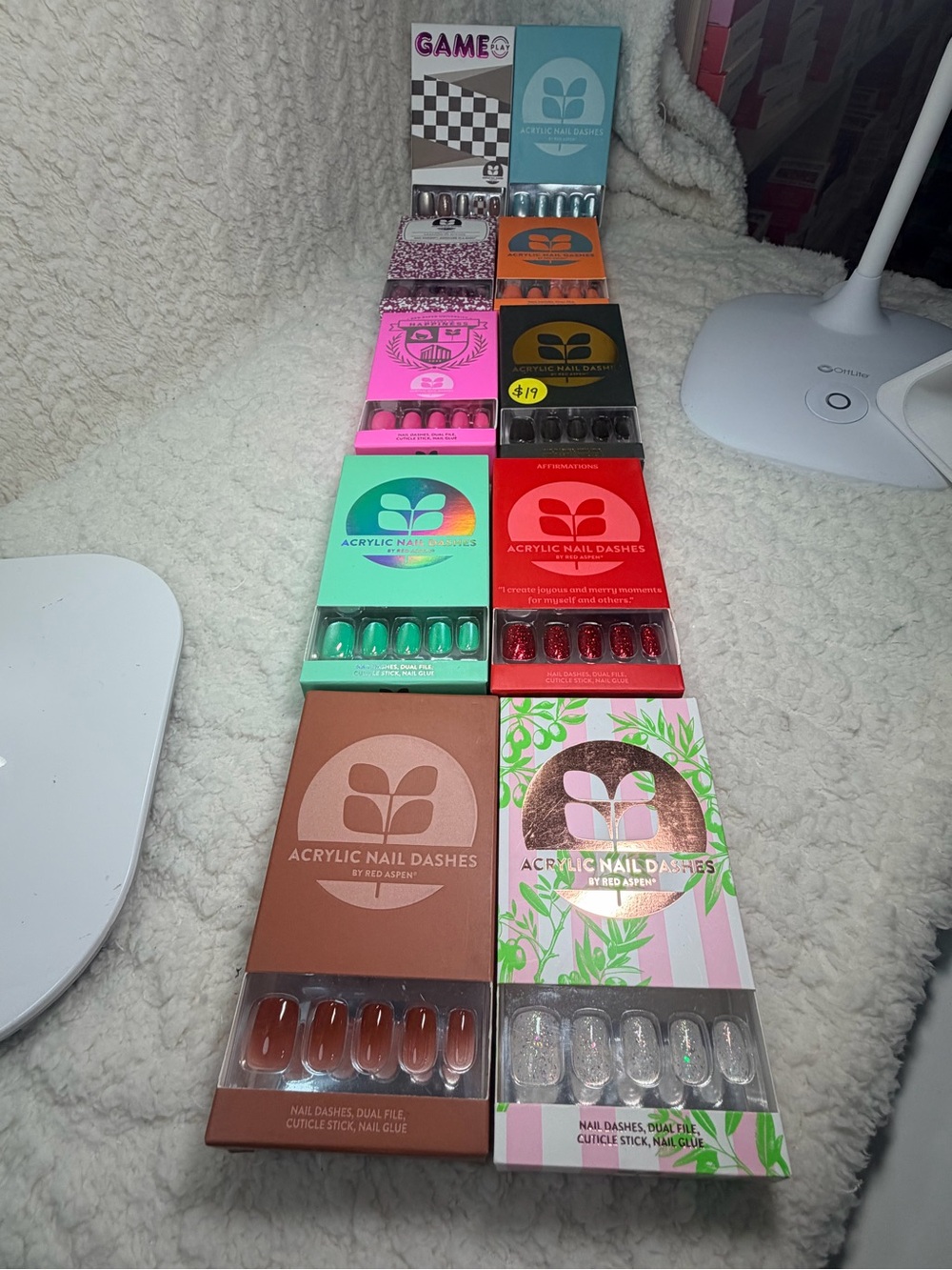 Red Aspen Acrylic Nail Dashes- Bundle of 10